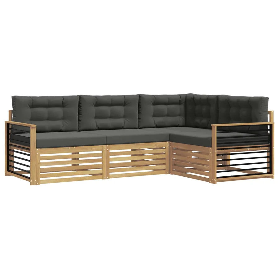 Ensemble de canapés d'extérieur 5 pc Blanc et anthracite - 2