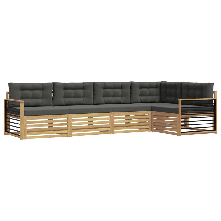 Ensemble de canapés d'extérieur 6 pc Blanc et anthracite - 2