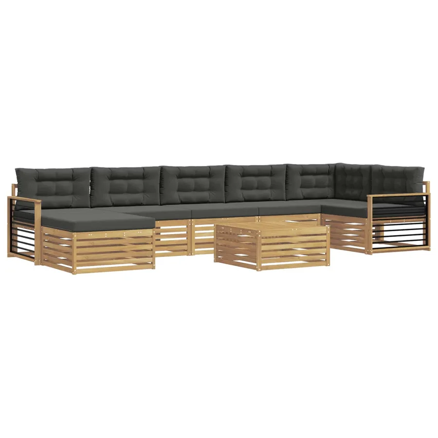 Ensemble de canapés d'extérieur 8 pc Blanc et anthracite - 2