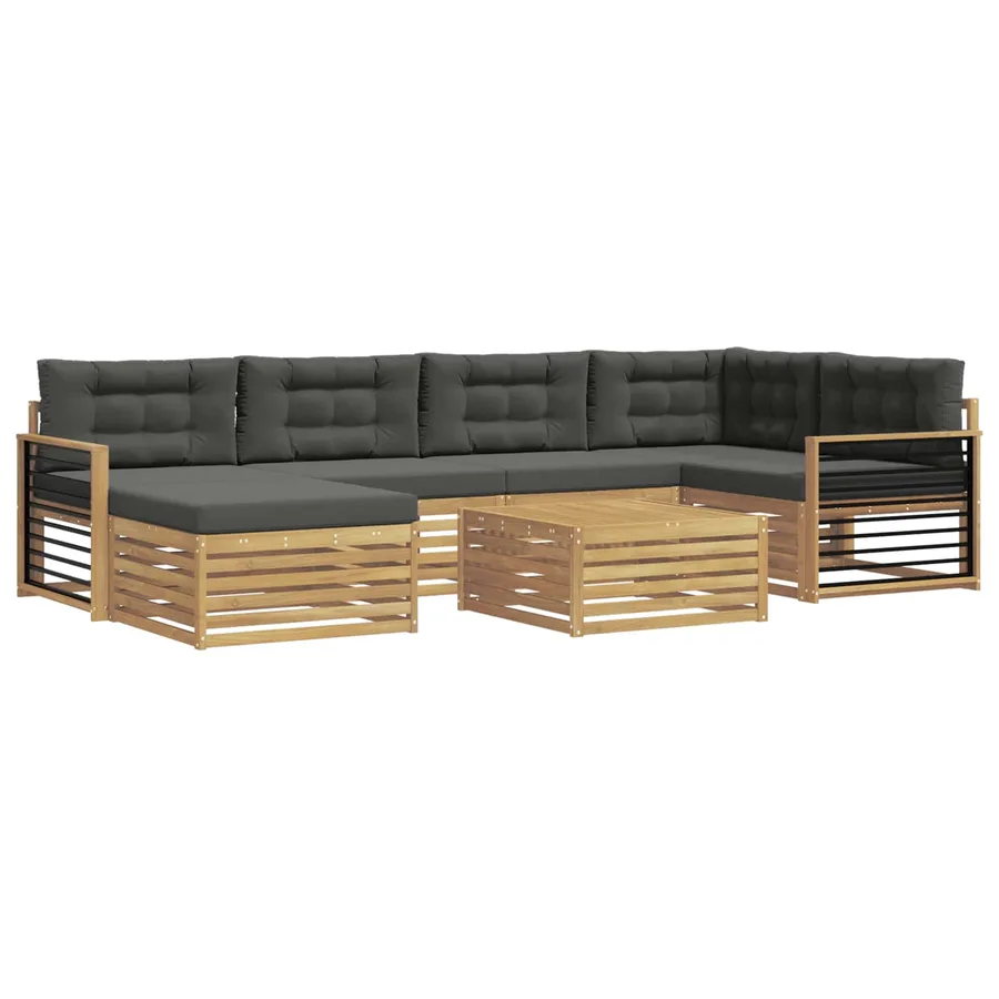Ensemble de canapés d'extérieur 7 pc Blanc et anthracite - 2