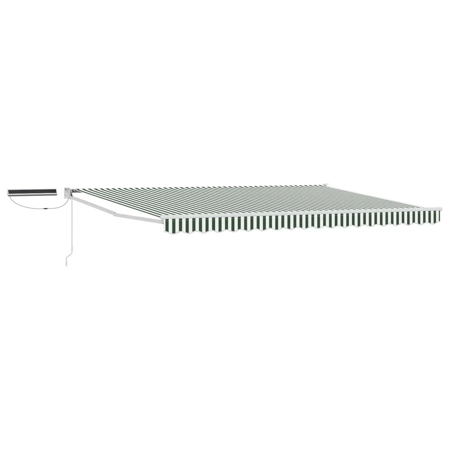 Auvent rétractable électrique Vert et blanc 5 x 3 m - 2