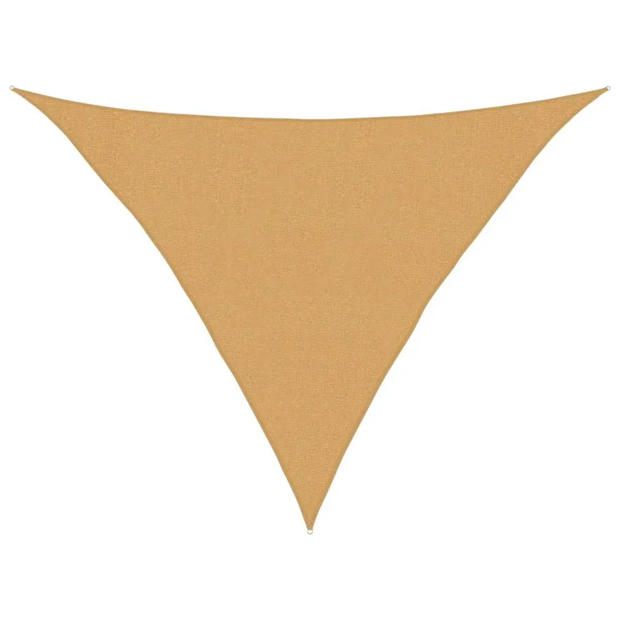 Voile d'ombrage 160 g/m² triangulaire sable 3x3x4,2 m PEHD - 2
