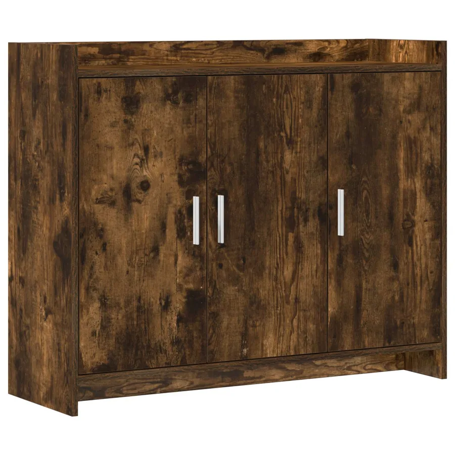 Buffet Chêne fumé 98,5 x 33 x 80 cm Bois d'ingénierie - 2
