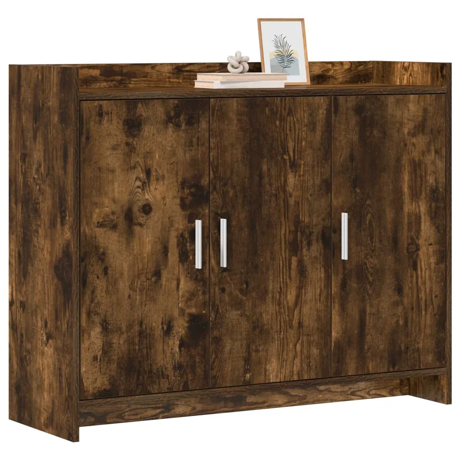Buffet Chêne fumé 98,5 x 33 x 80 cm Bois d'ingénierie - 3