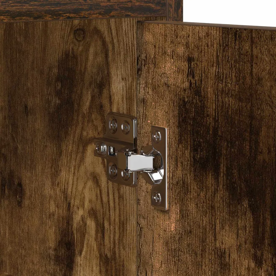 Buffet Chêne fumé 98,5 x 33 x 80 cm Bois d'ingénierie - 9
