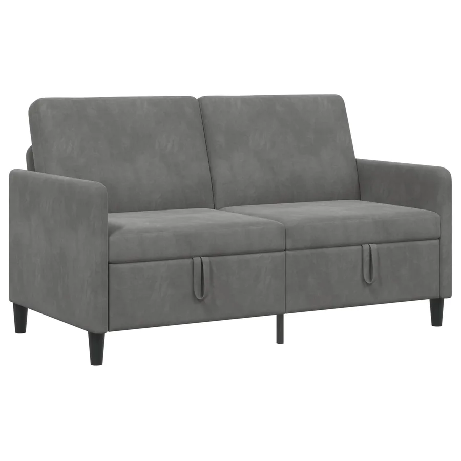 Sofa avec rangement Gris foncé 152 x 78 x 87 cm Polyester - 2