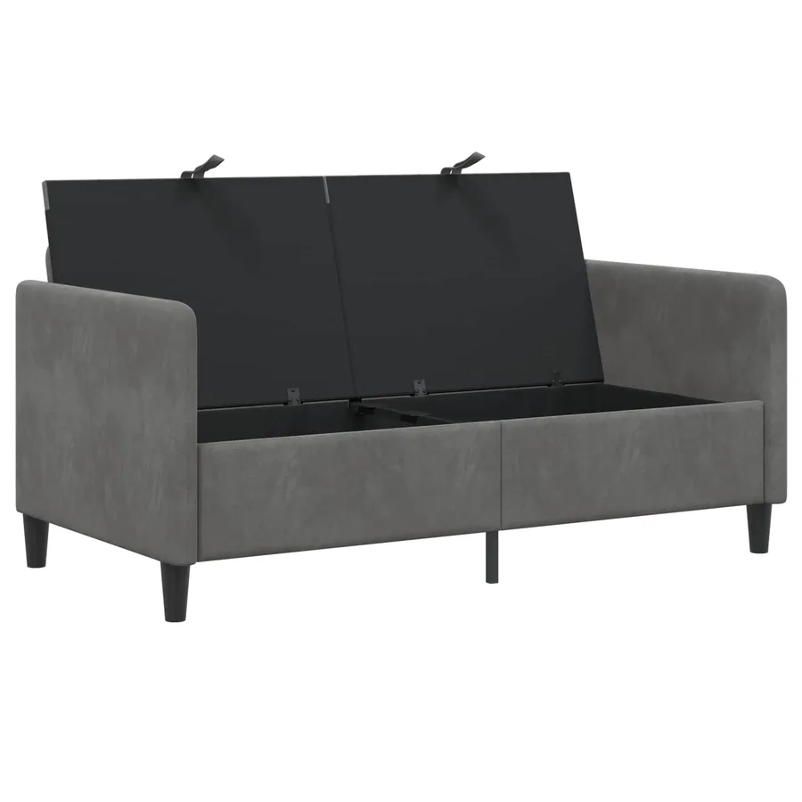 Sofa avec rangement Gris foncé 152 x 78 x 87 cm Polyester - 4