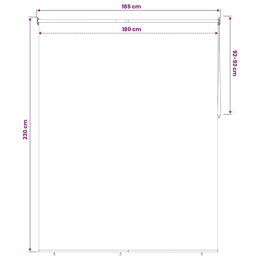 Store roulant extérieur protection UV Anthracite Polyester - 12
