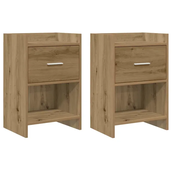 Tables de chevet 2 pc Chêne artisanal 40 x 30 x 60 cm