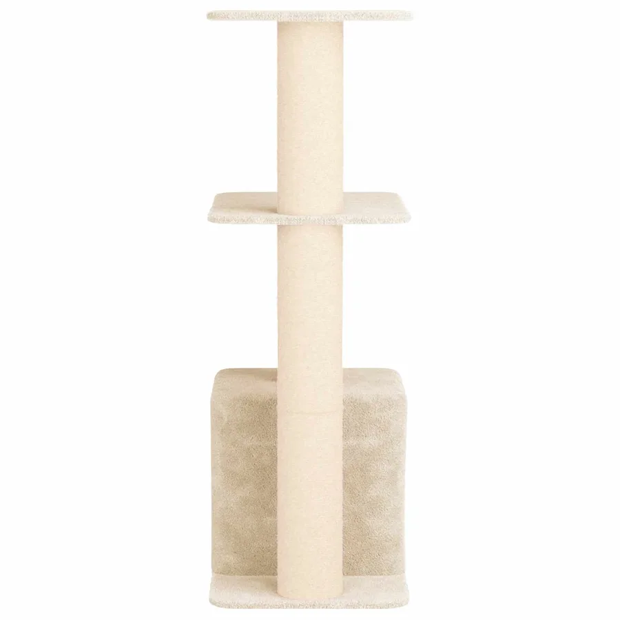 Arbre à chat avec poteaux à griffer en sisal Crème 133 cm - 5