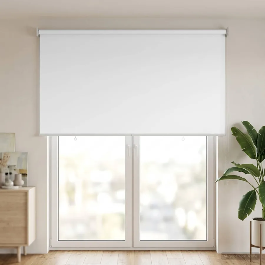 Store roulant extérieur protection UV Blanc Polyester - 3