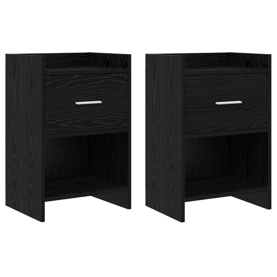 Tables de chevet 2 pcs Chêne noir 40 x 30 x 60 cm
