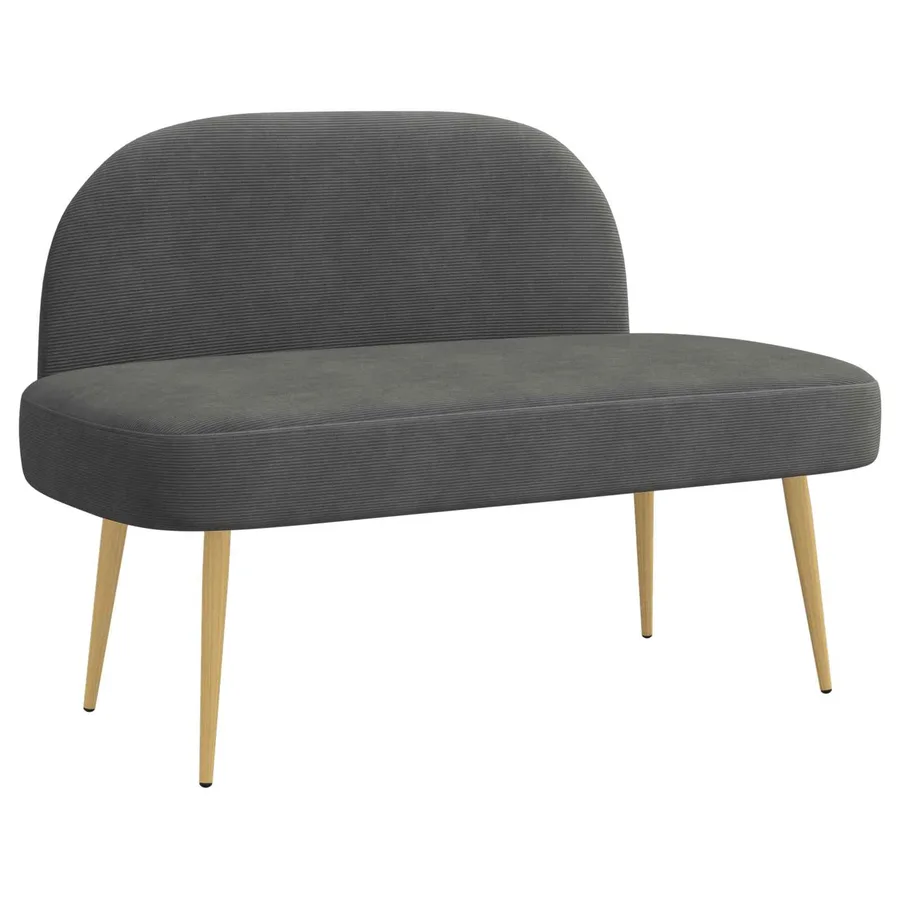 Banc rembourré avec dossier Gris foncé 110 x 60 x 76 cm - 2