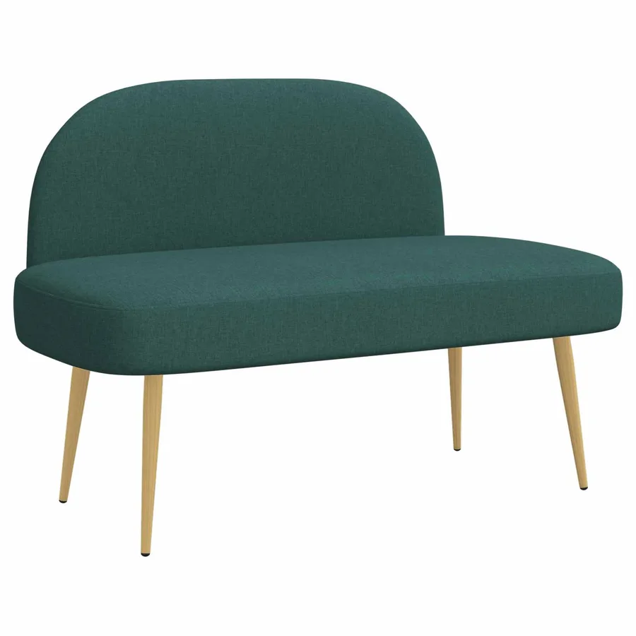 Banc rembourré avec dossier Vert foncé 110 x 60 x 76 cm - 2