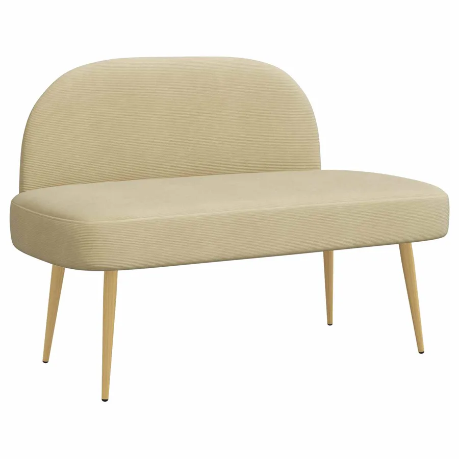 Banc rembourré avec dossier Vert gris clair 110 x 60 x 76 cm - 2