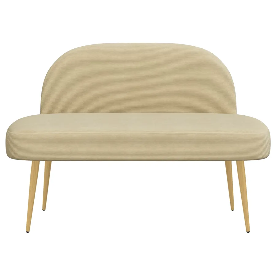 Banc rembourré avec dossier Vert gris clair 110 x 60 x 76 cm - 3