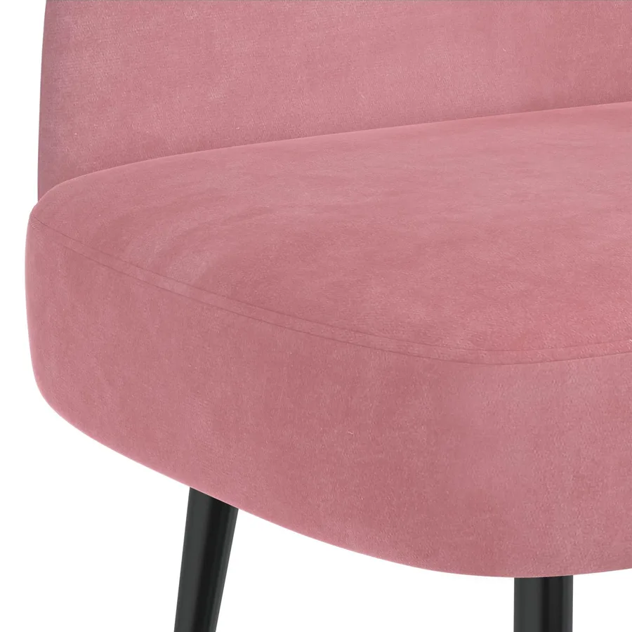 Banc rembourré avec dossier Rose 110 x 60 x 76 cm Velours - 5