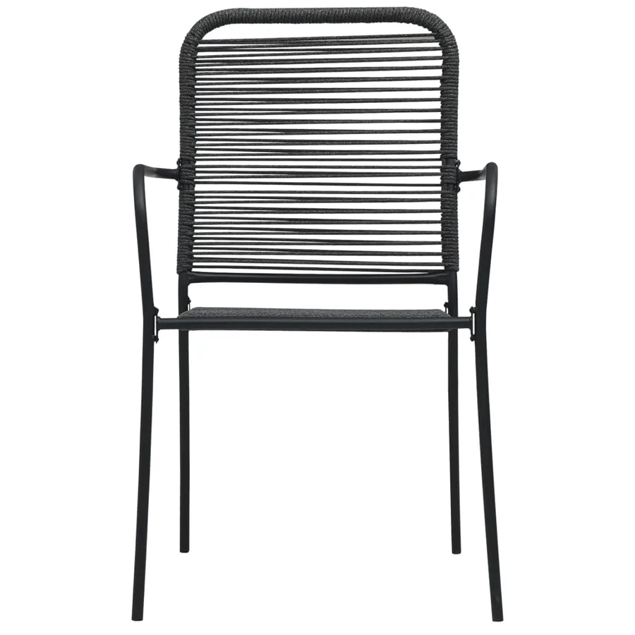 Ensemble à manger de jardin 3 pcs noir verre et acier - 8