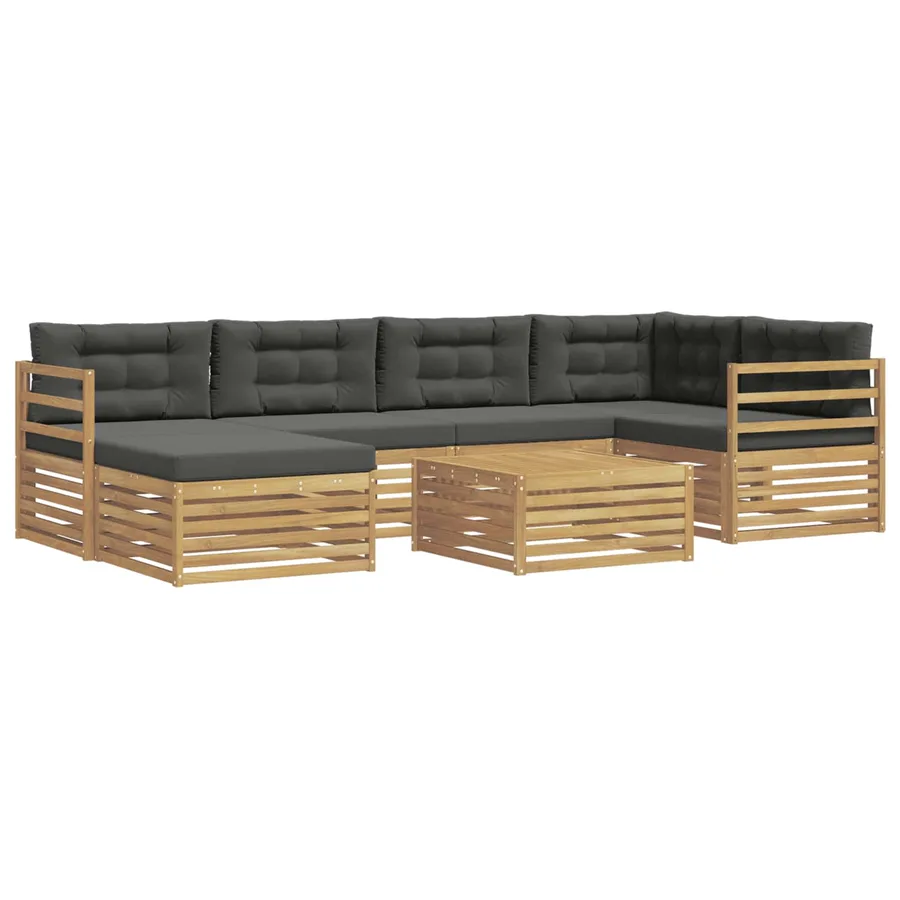 Ensemble de canapés d'extérieur 7 pc Blanc et anthracite - 2