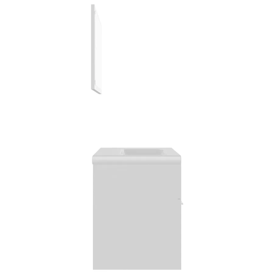 Ensemble de meubles de salle de bain Blanc Aggloméré - 7