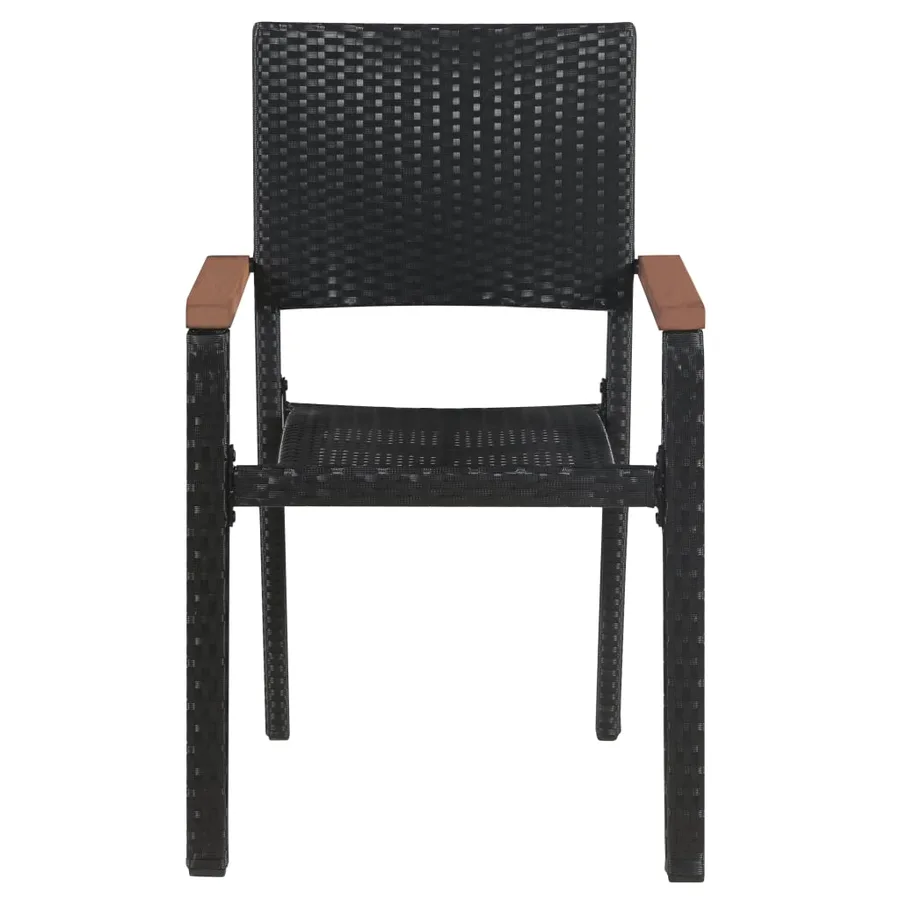 Ensemble à manger de jardin 7 pcs Noir - 4