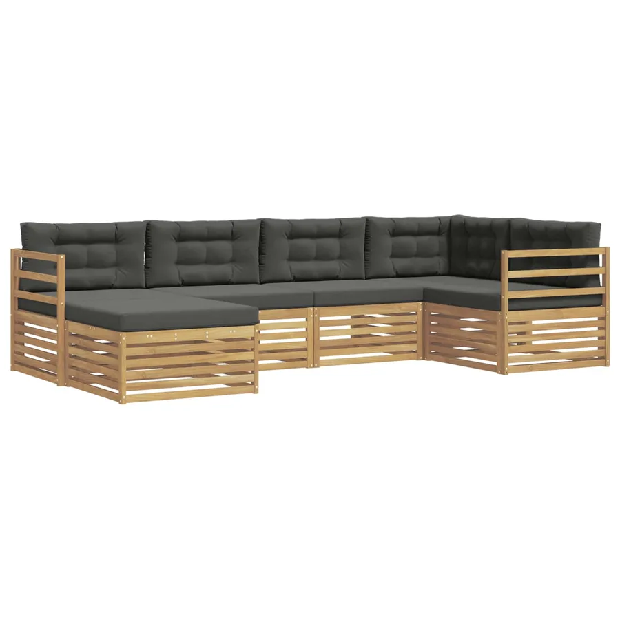 Ensemble de canapés d'extérieur 6 pc Blanc et anthracite - 2
