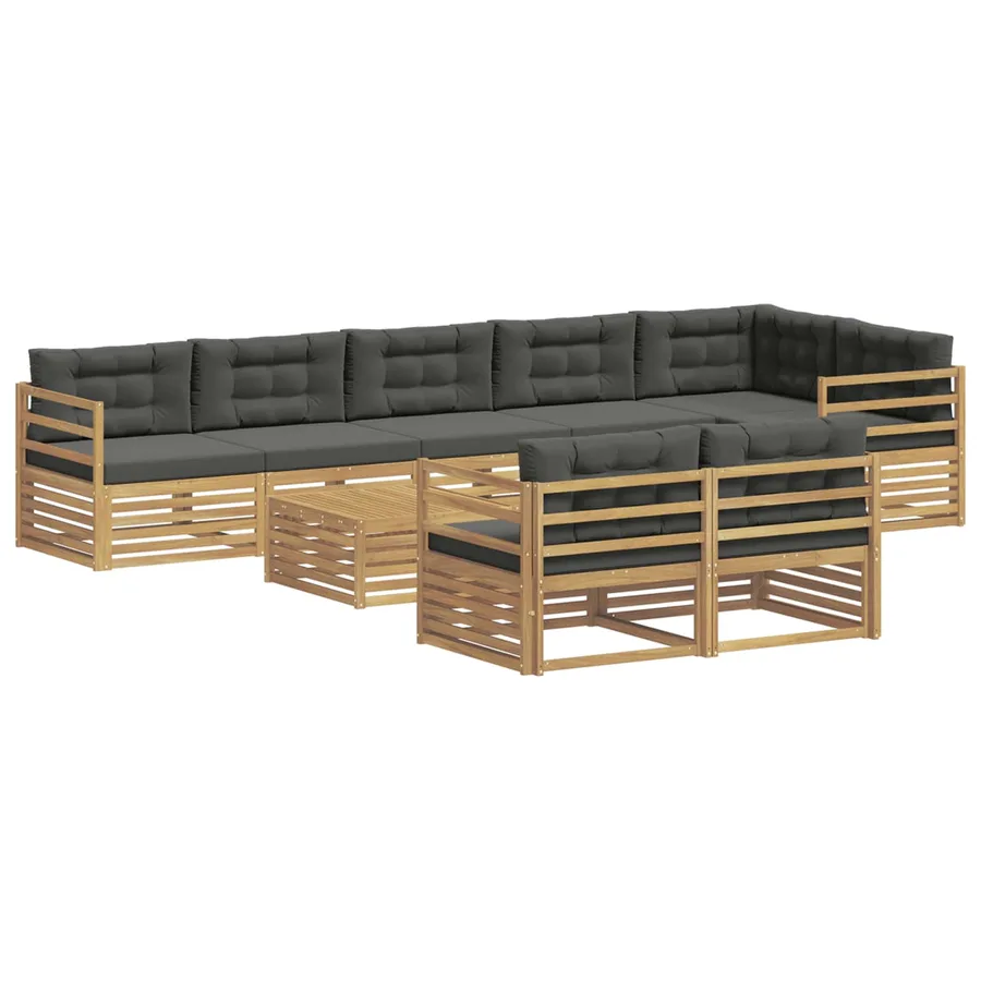 Ensemble de canapés d'extérieur 9 pc Blanc et anthracite - 2