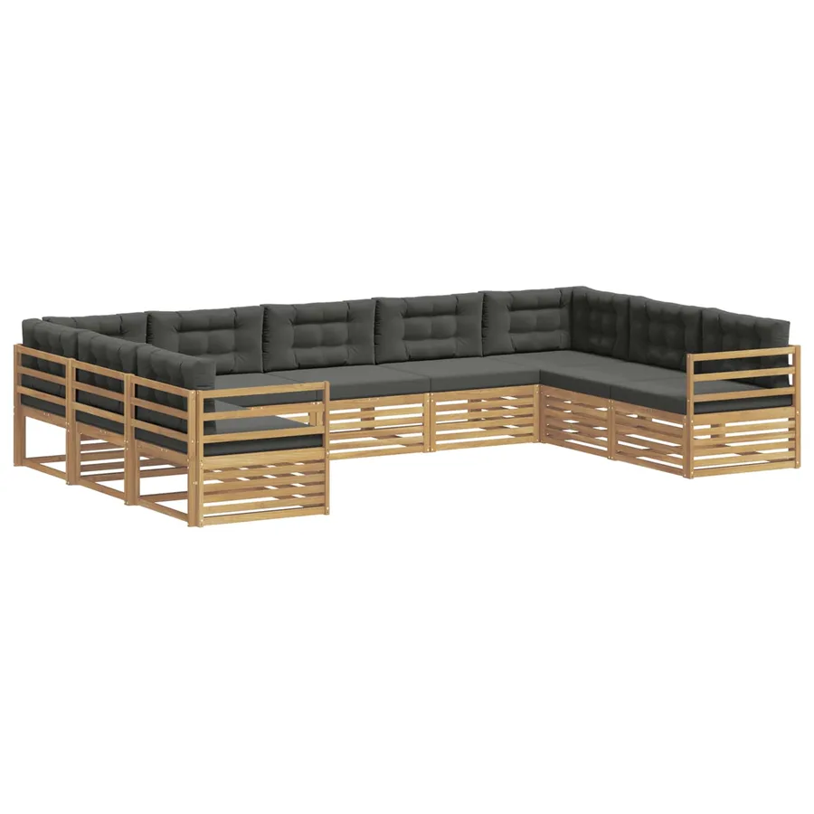 Ensemble de canapés d'extérieur 9 pc Blanc et anthracite - 2