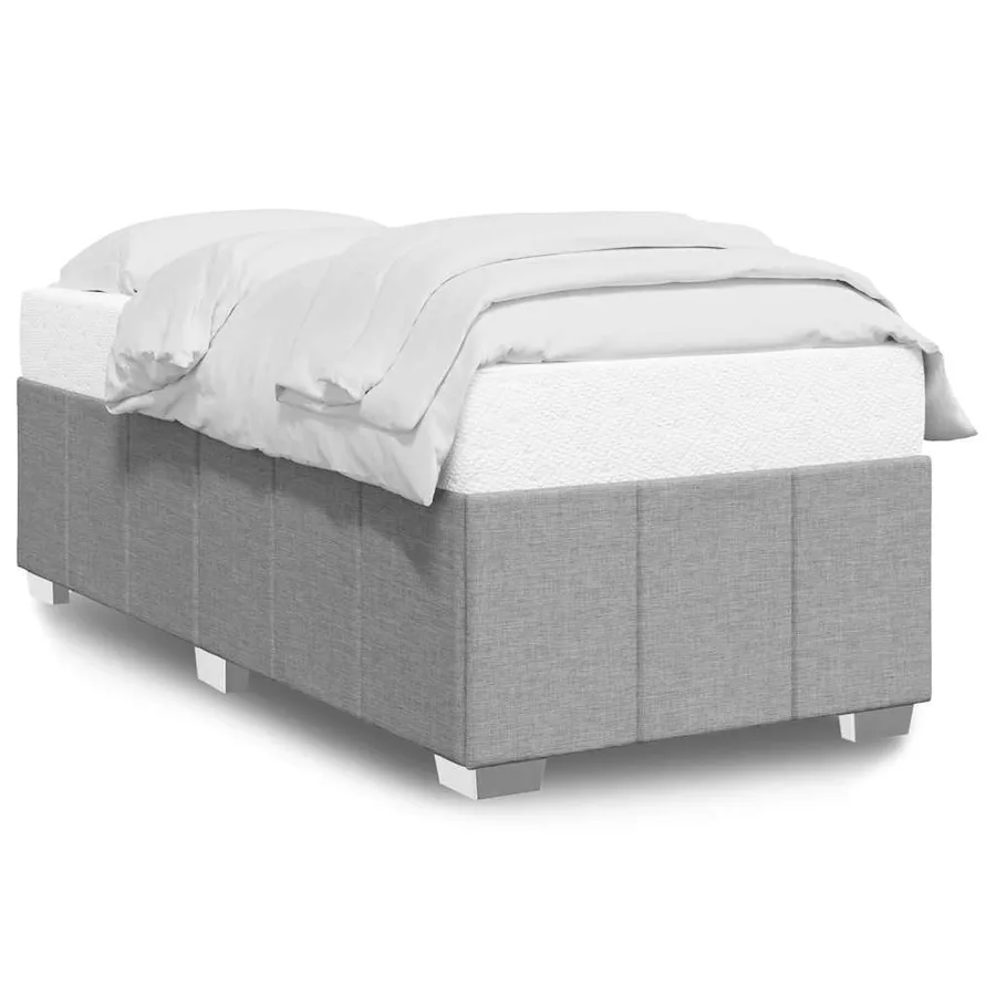 Cadre de lit sans matelas tissu gris clair Twin XL - 2