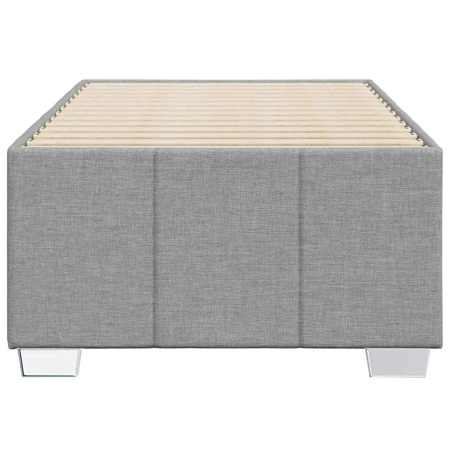 Cadre de lit sans matelas tissu gris clair Twin XL - 4
