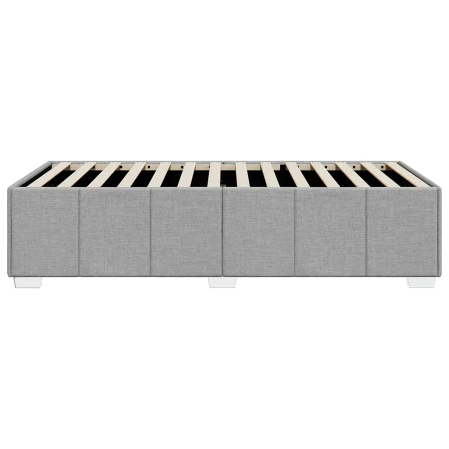 Cadre de lit sans matelas tissu gris clair Twin XL - 5