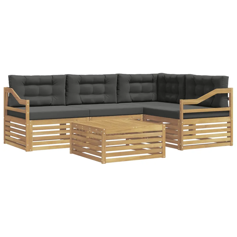 Ensemble de canapés d'extérieur 5 pc Blanc et anthracite - 2