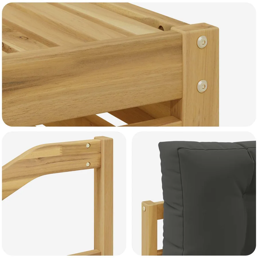 Ensemble de canapés d'extérieur 7 pc Blanc et anthracite - 7