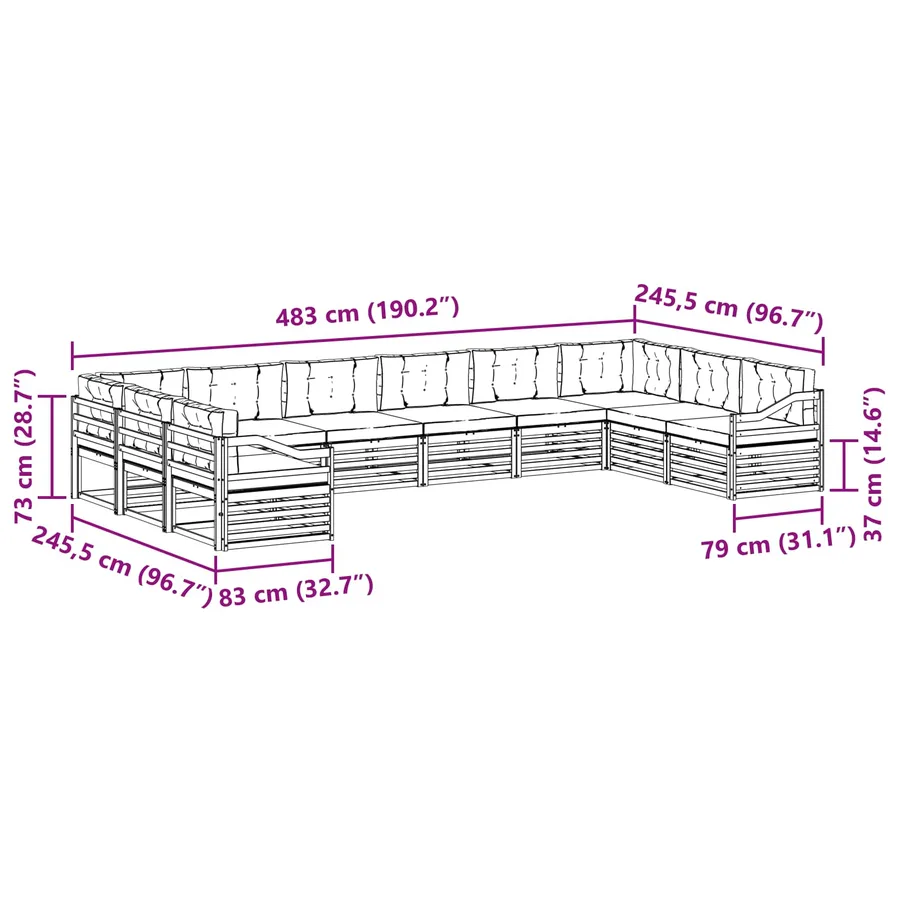 Ensembles de canapés 10 pc - 8