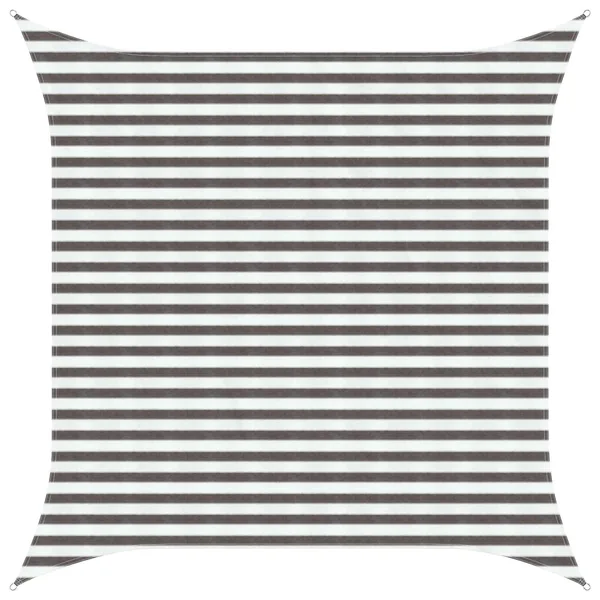 Voile d'ombre Gris clair et blanc 3 x 3 m HDPE
