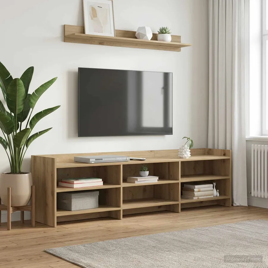 Meuble TV 168 x 33 x 47 cm Chêne artisanal Bois d'ingénierie