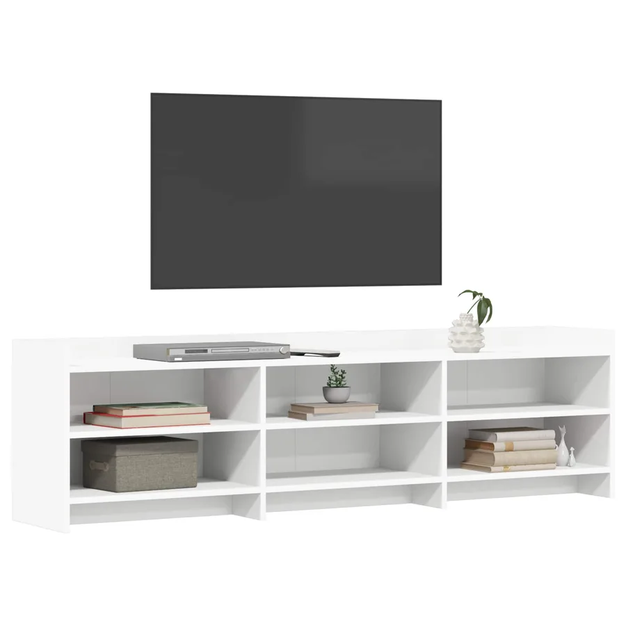 Meuble TV 168 x 33 x 47 cm Blanc Bois d'ingénierie - 3