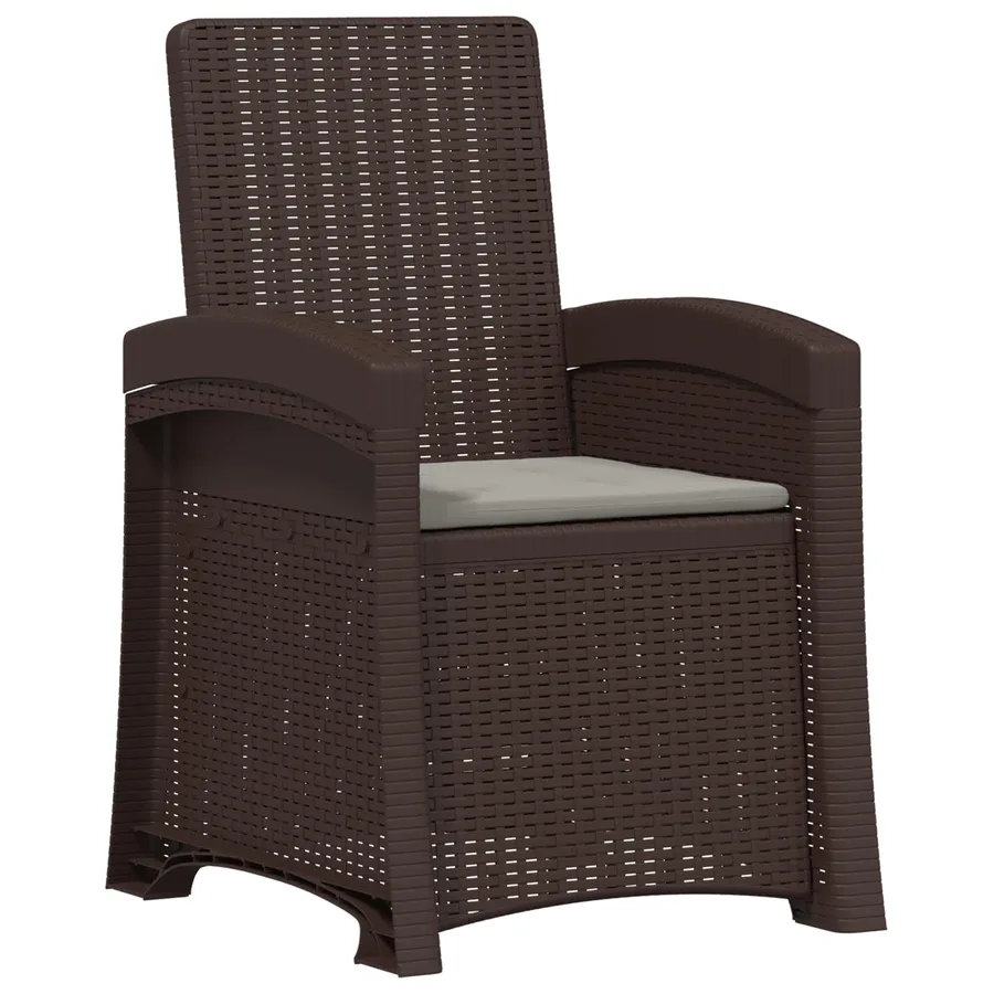 Chaise de jardin inclinable imitant le rotin 2 pcs PP - 4
