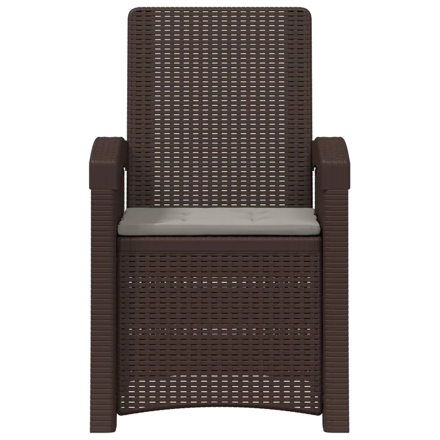 Chaise de jardin inclinable imitant le rotin 2 pcs PP - 5
