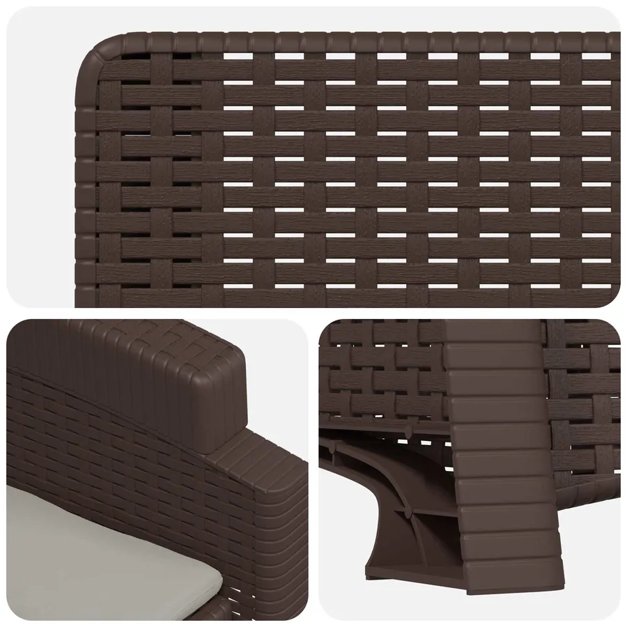 Chaise de jardin inclinable imitant le rotin 2 pcs PP - 6