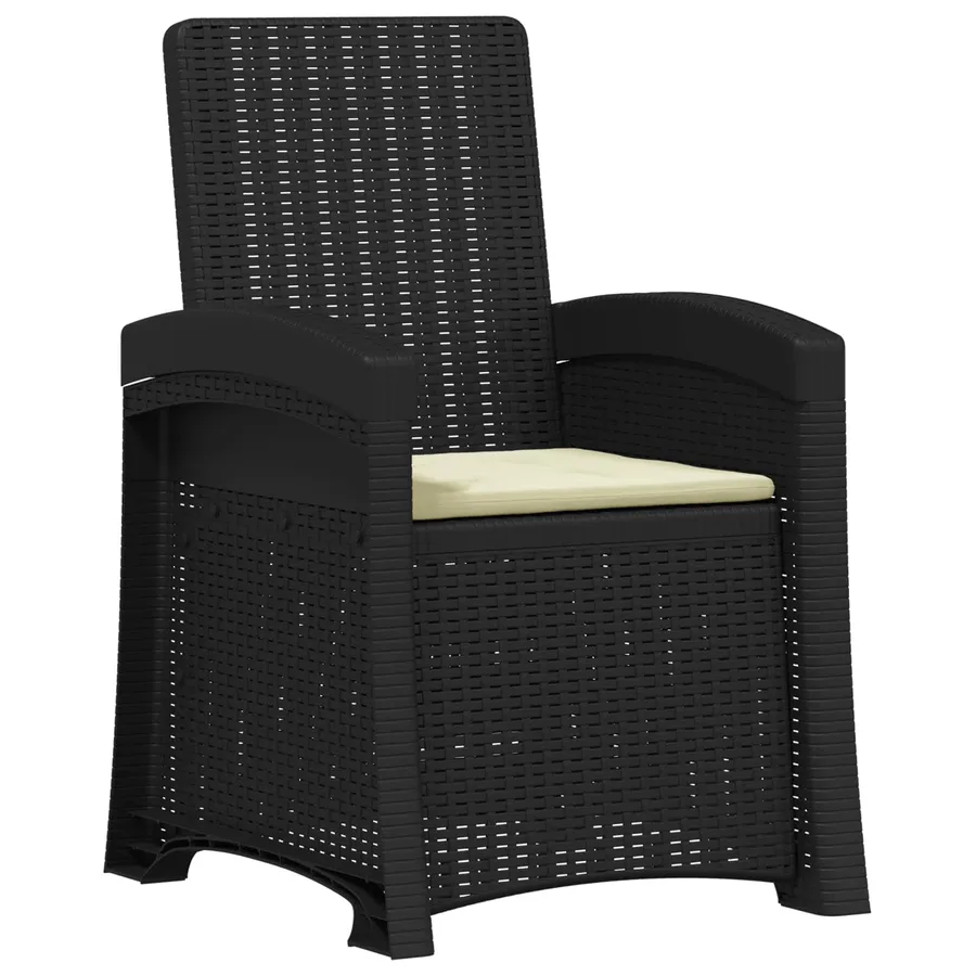 Chaise de jardin inclinable imitant le rotin 2 pcs PP - 4