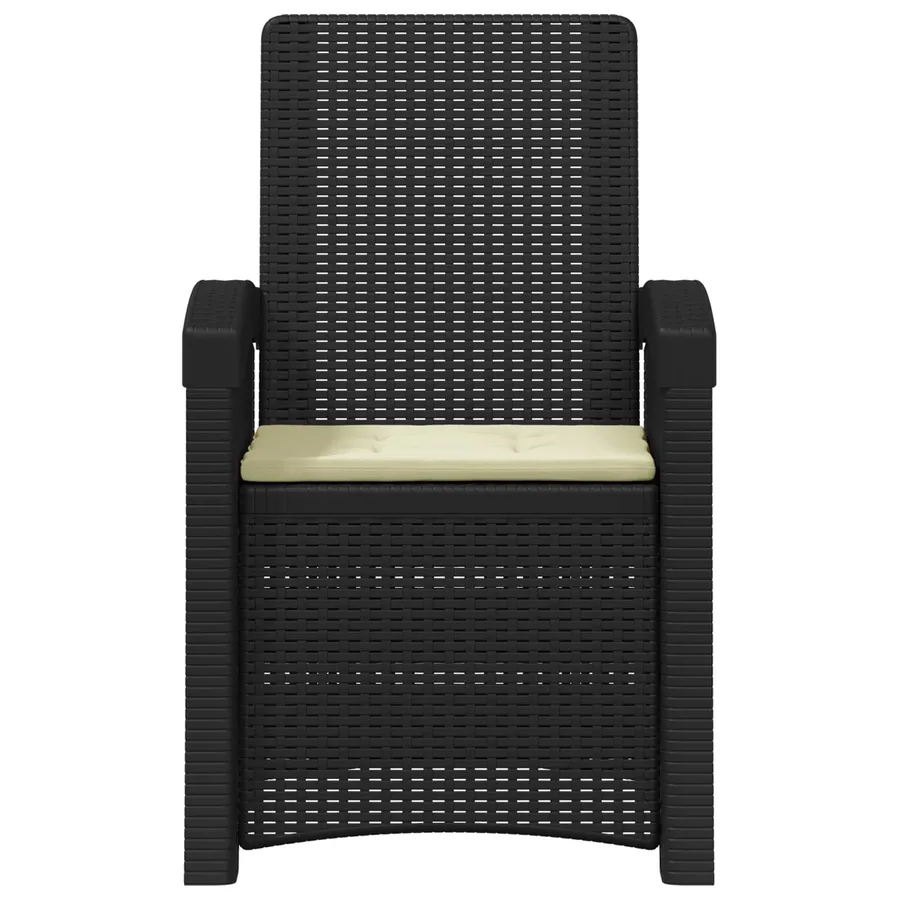 Chaise de jardin inclinable imitant le rotin 2 pcs PP - 5