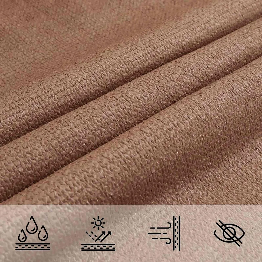 Voile d'ombre Taupe 2,5 x 6 m HDPE - 4