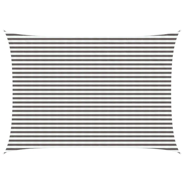 Voile d'ombre Gris clair et blanc 3 x 6 m HDPE