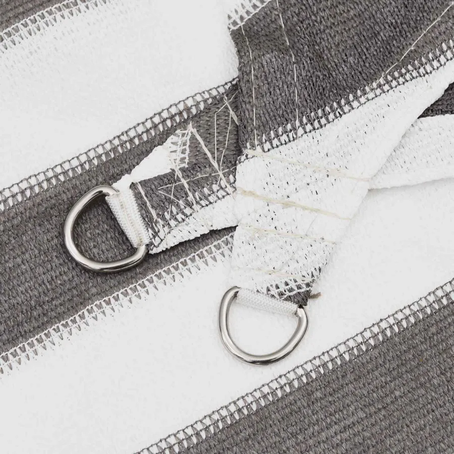 Voile d'ombre Gris clair et blanc 3 x 6 m HDPE - 3
