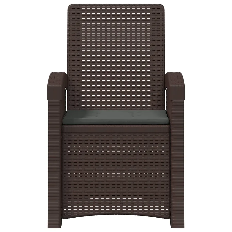 Chaise de jardin inclinable imitant le rotin 2 pcs PP - 4