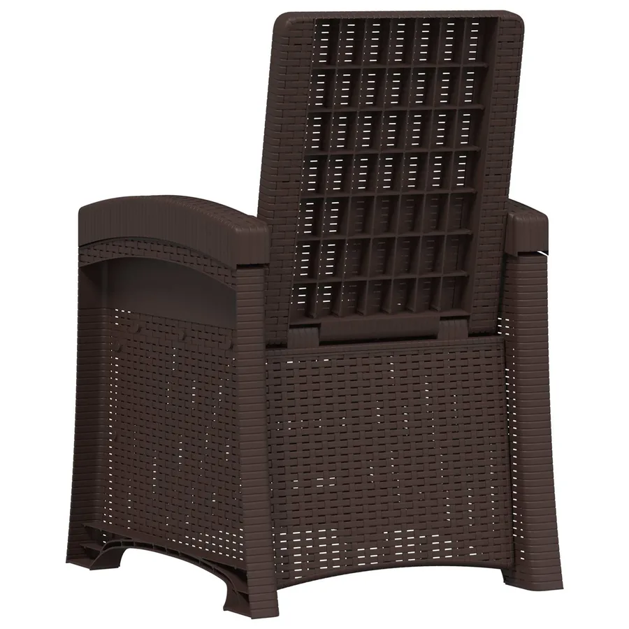 Chaise de jardin inclinable imitant le rotin 2 pcs PP - 5