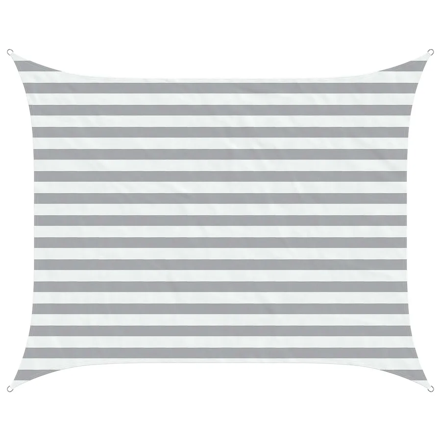 Voile d'ombre Gris clair et blanc 2 x 2,5 m - 2