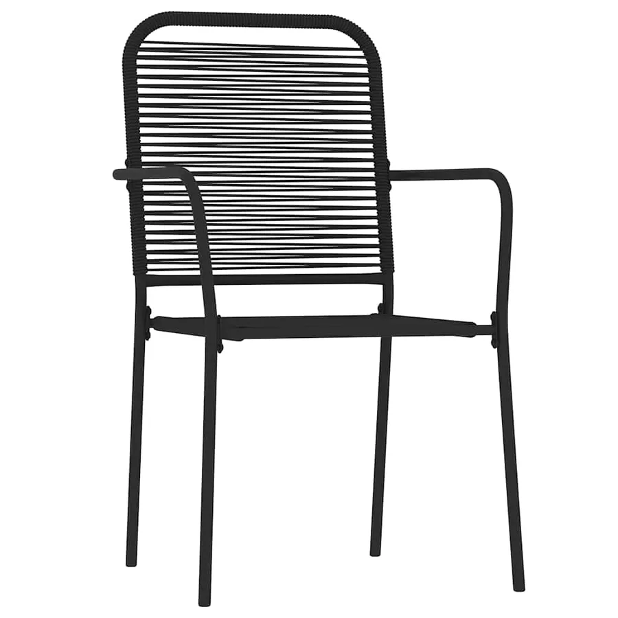 Ensemble à manger de jardin 7 pcs Noir - 3