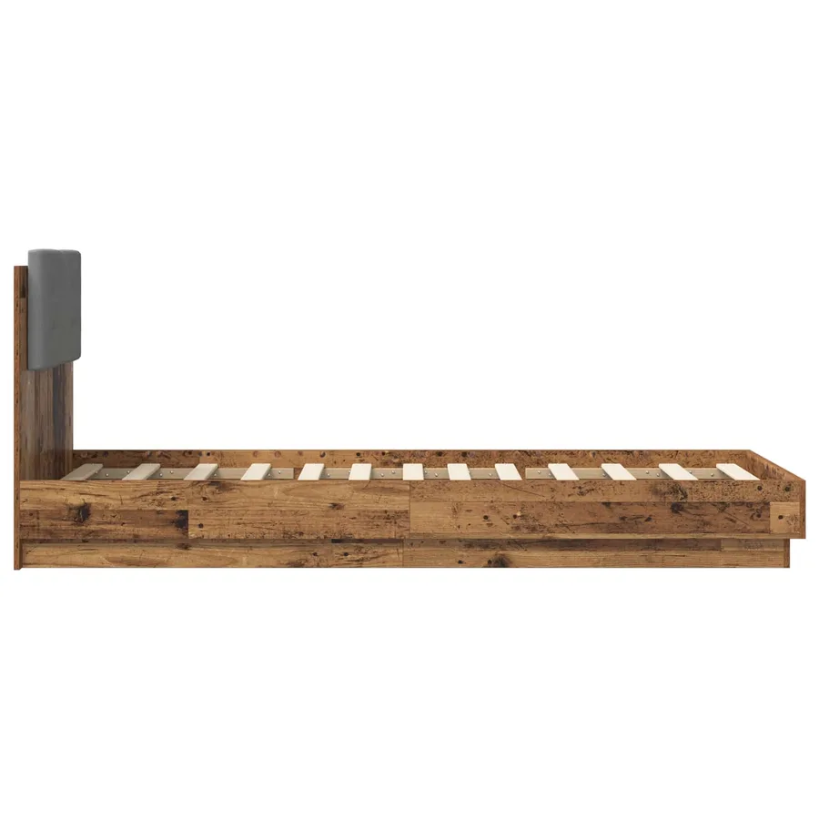 Cadre de lit avec tête de lit Bois ancien 80 x 200 cm - 4